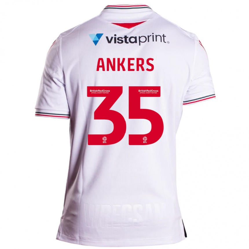 Men Football Chloe Ankers #35 White Away Jersey 2023/24 T-Shirt Canada