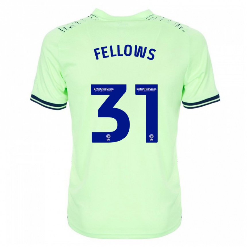 Men Football Tom Fellows #31 Navy Away Jersey 2023/24 T-Shirt Canada