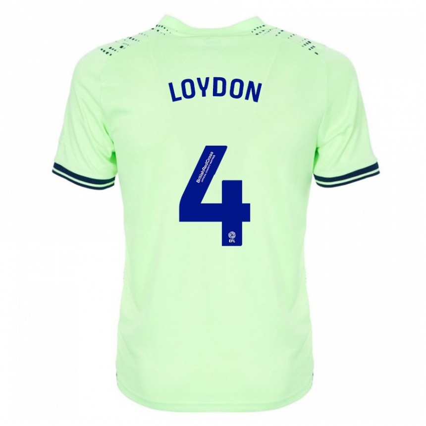 Men Football Abi Loydon #4 Navy Away Jersey 2023/24 T-Shirt Canada