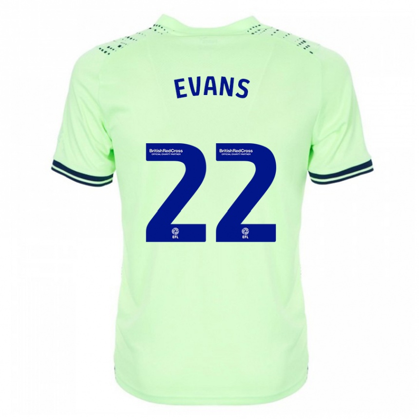 Men Football Kate Evans #22 Navy Away Jersey 2023/24 T-Shirt Canada