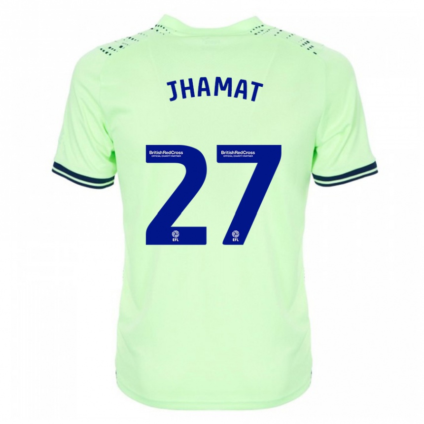 Men Football Simran Jhamat #27 Navy Away Jersey 2023/24 T-Shirt Canada