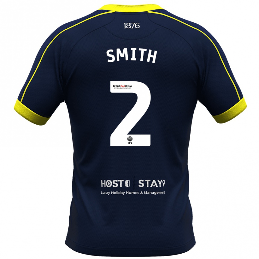 Men Football Tommy Smith #2 Navy Away Jersey 2023/24 T-Shirt Canada