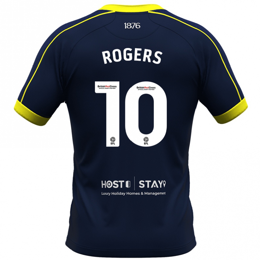 Men Football Morgan Rogers #10 Navy Away Jersey 2023/24 T-Shirt Canada