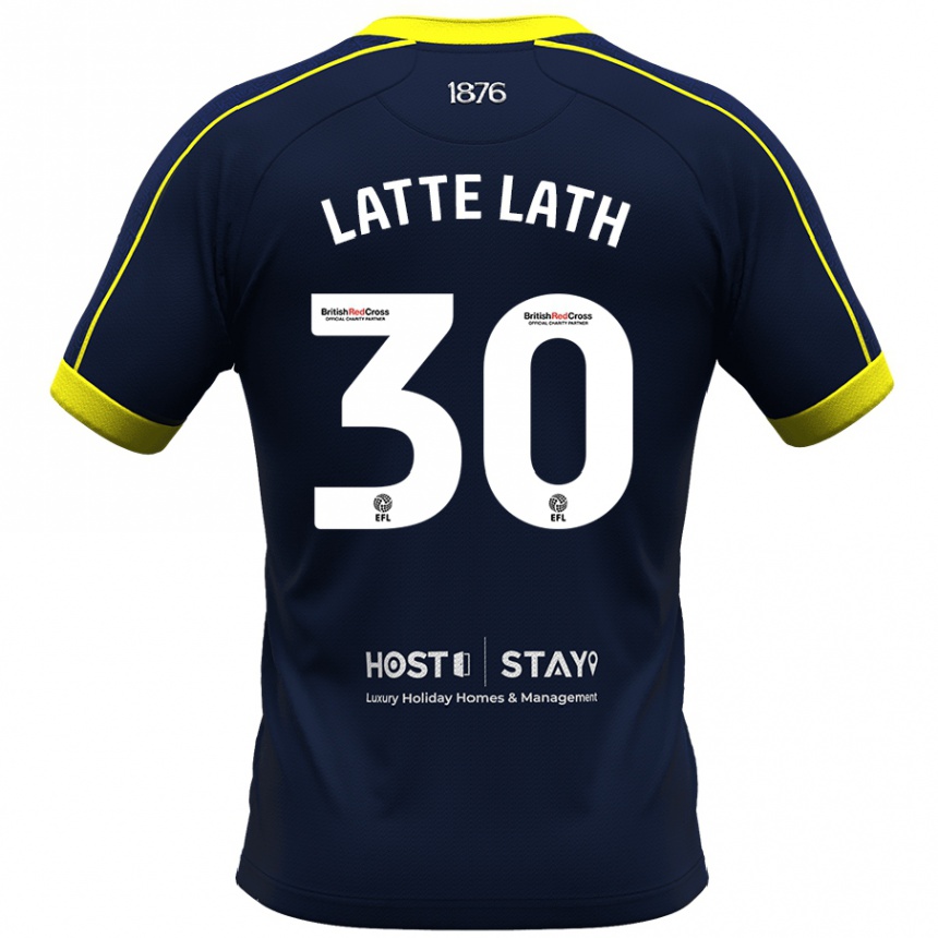 Men Football Emmanuel Latte Lath #30 Navy Away Jersey 2023/24 T-Shirt Canada