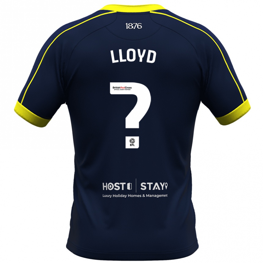 Men Football Oliver Lloyd #0 Navy Away Jersey 2023/24 T-Shirt Canada