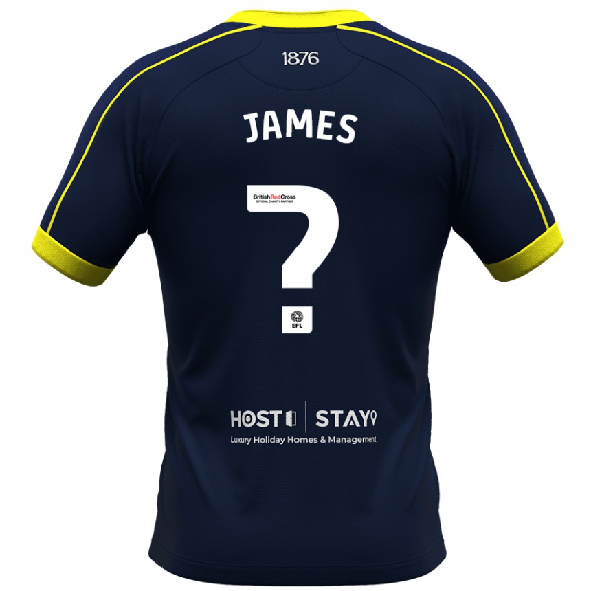 Men Football Daniel James #0 Navy Away Jersey 2023/24 T-Shirt Canada