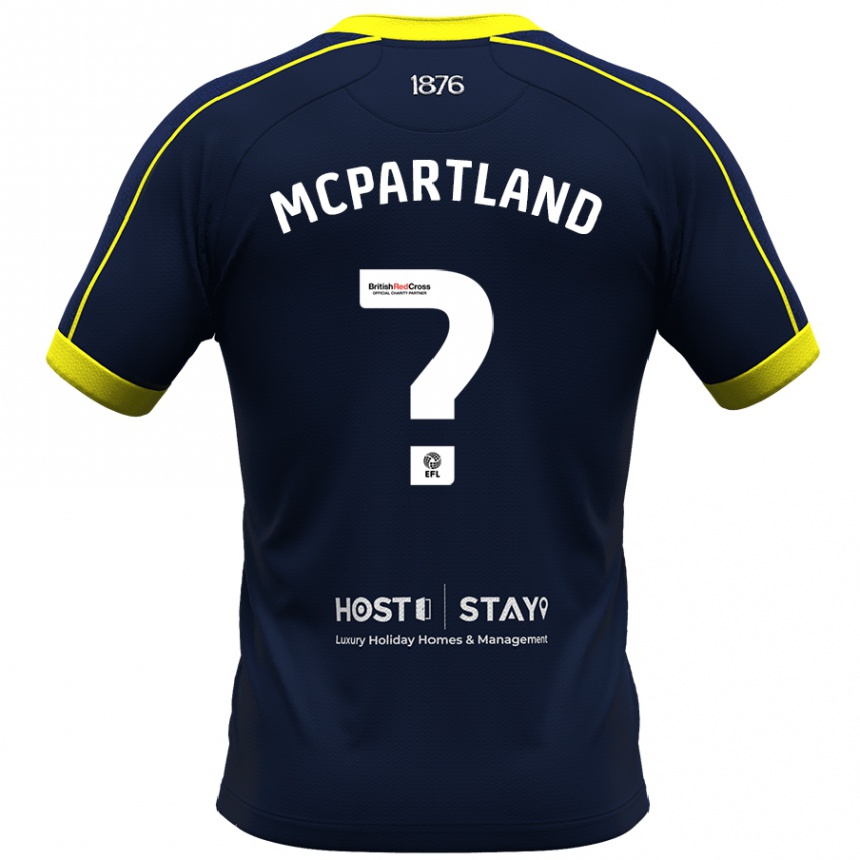 Men Football Will Mcpartland #0 Navy Away Jersey 2023/24 T-Shirt Canada