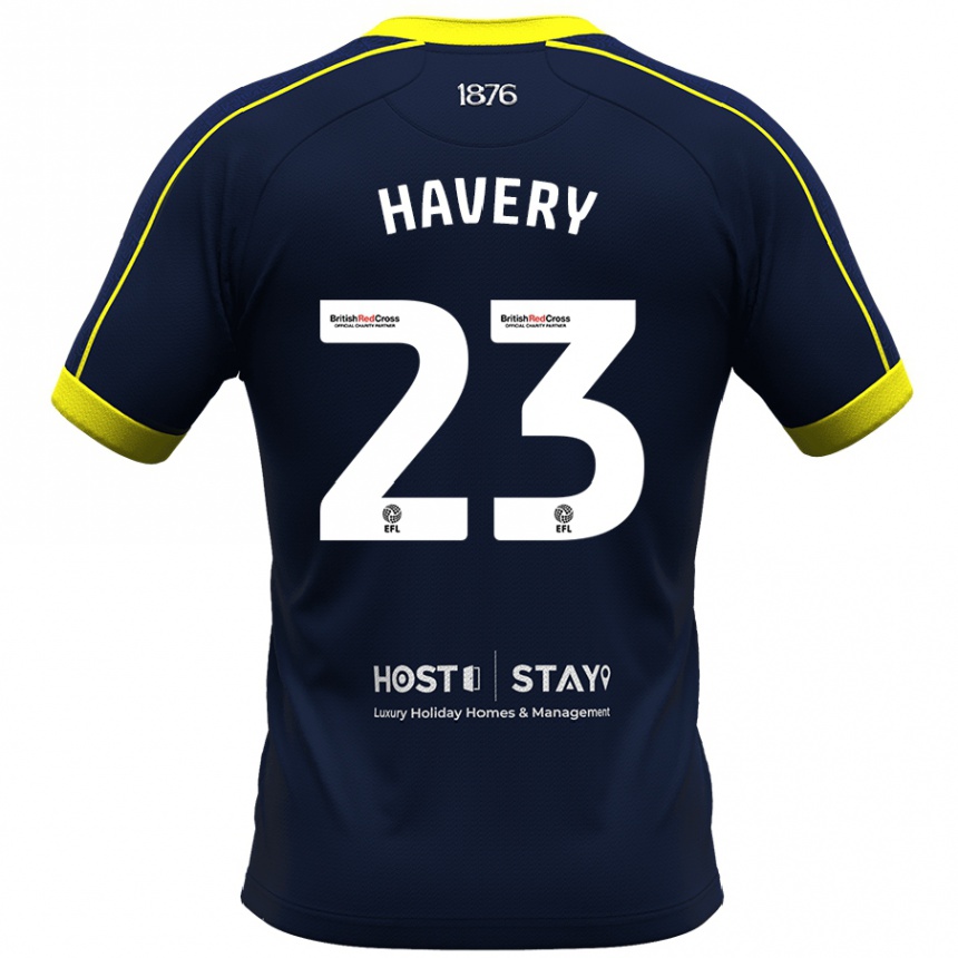 Men Football Nicole Havery #23 Navy Away Jersey 2023/24 T-Shirt Canada