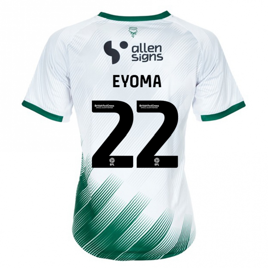 Men Football Timothy Eyoma #22 White Away Jersey 2023/24 T-Shirt Canada