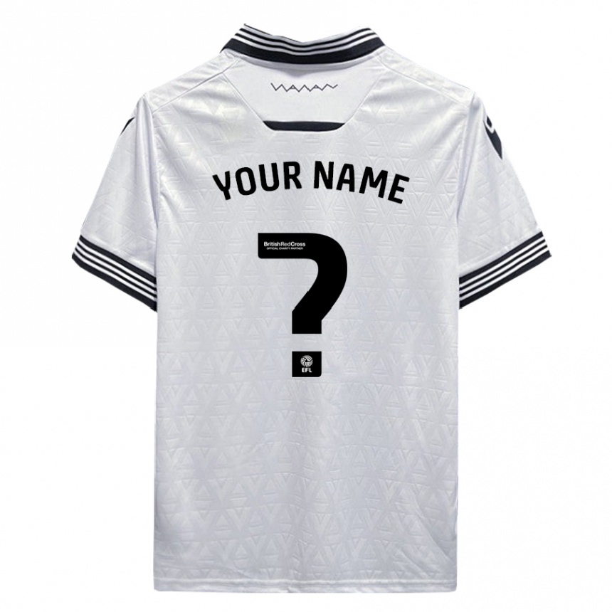 Men Football Your Name #0 White Away Jersey 2023/24 T-Shirt Canada