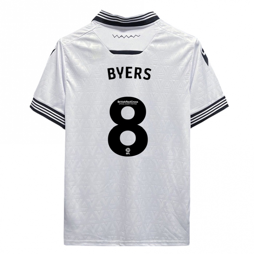 Men Football George Byers #8 White Away Jersey 2023/24 T-Shirt Canada