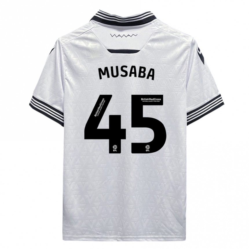 Homme Football Maillot Anthony Musaba #45 Blanc Tenues Extérieur 2023/24 Canada