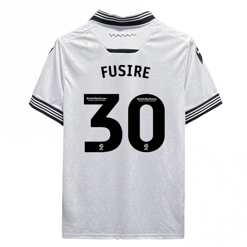 Men Football Sean Fusire #30 White Away Jersey 2023/24 T-Shirt Canada