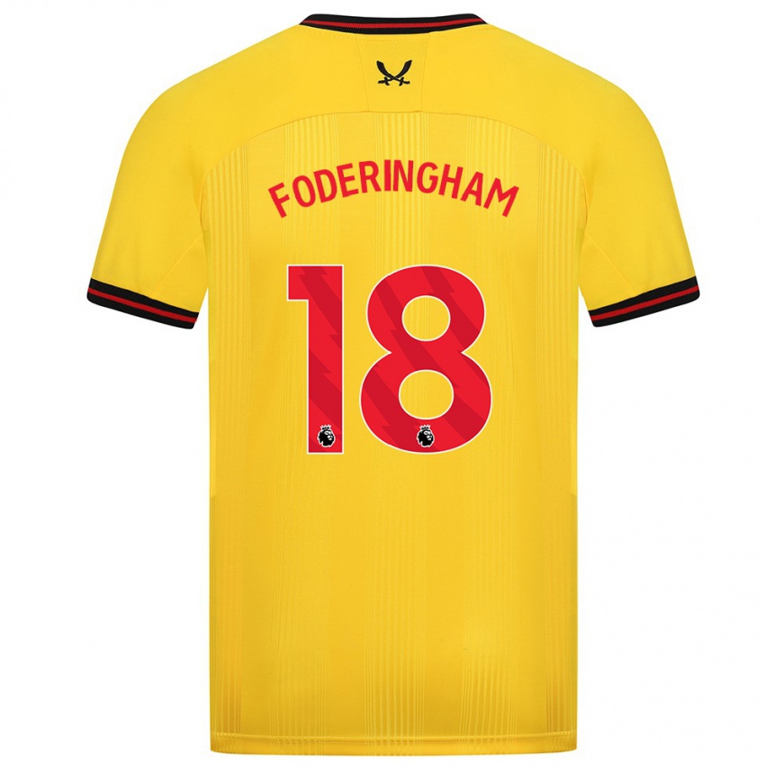 Homme Football Maillot Wes Foderingham #18 Jaune Tenues Extérieur 2023/24 Canada