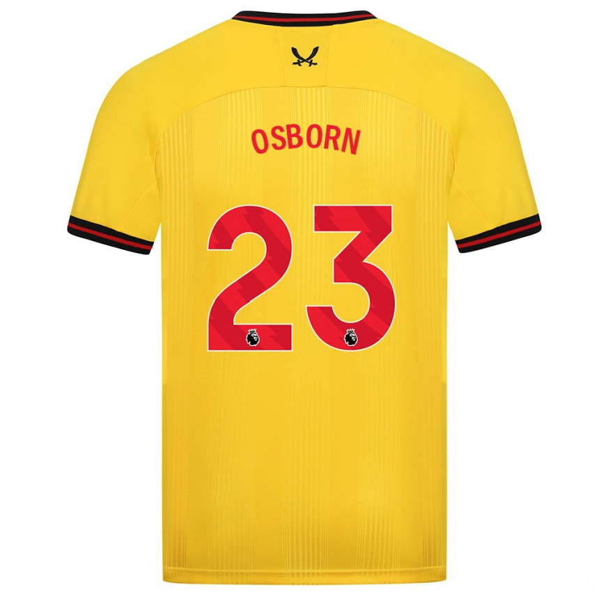 Men Football Ben Osborn #23 Yellow Away Jersey 2023/24 T-Shirt Canada