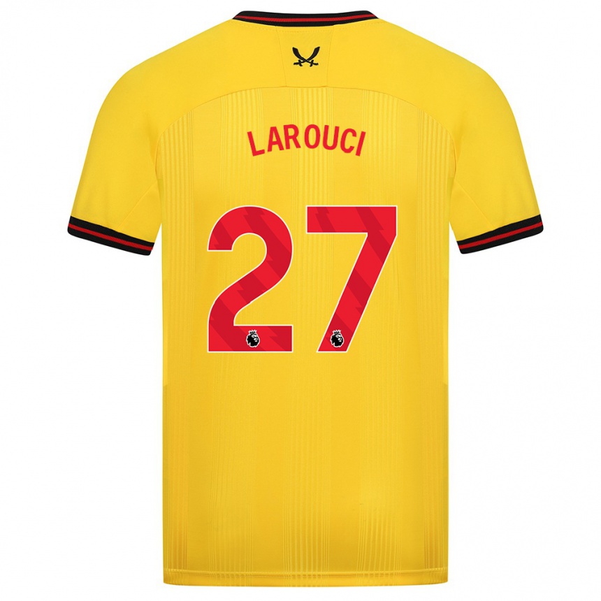 Men Football Yasser Larouci #27 Yellow Away Jersey 2023/24 T-Shirt Canada