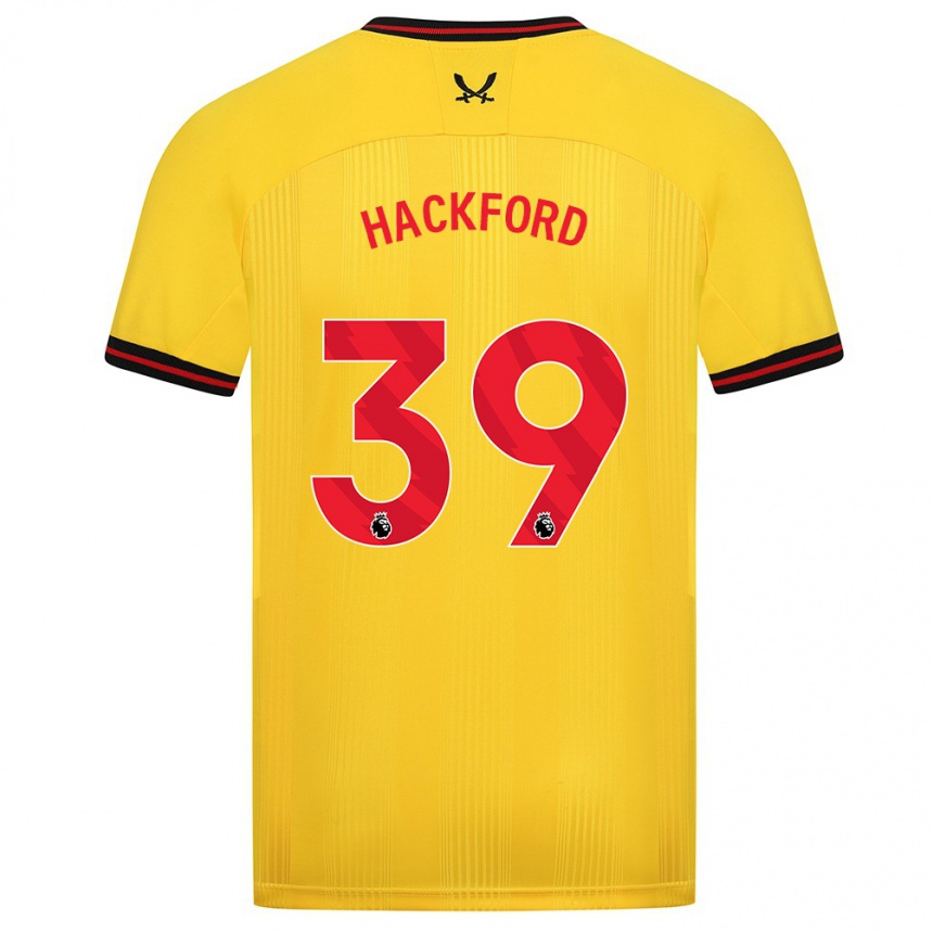 Men Football Antwoine Hackford #39 Yellow Away Jersey 2023/24 T-Shirt Canada