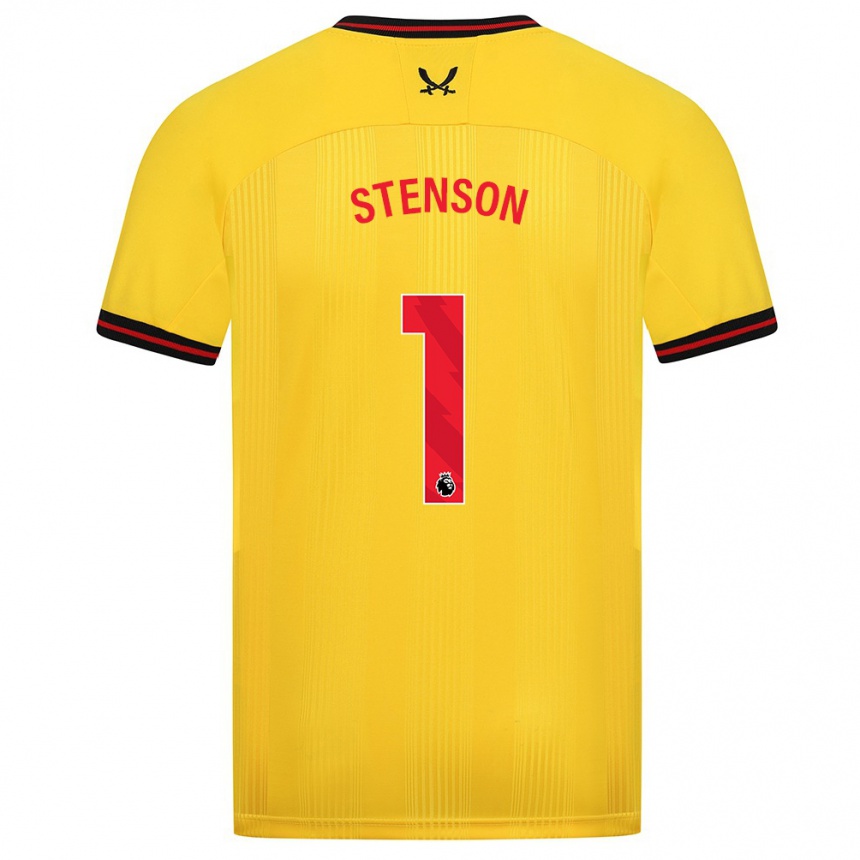 Men Football Fran Stenson #1 Yellow Away Jersey 2023/24 T-Shirt Canada