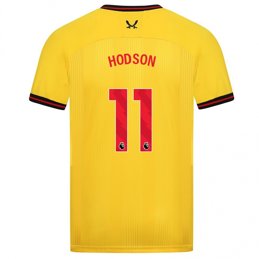 Men Football Ashley Hodson #11 Yellow Away Jersey 2023/24 T-Shirt Canada