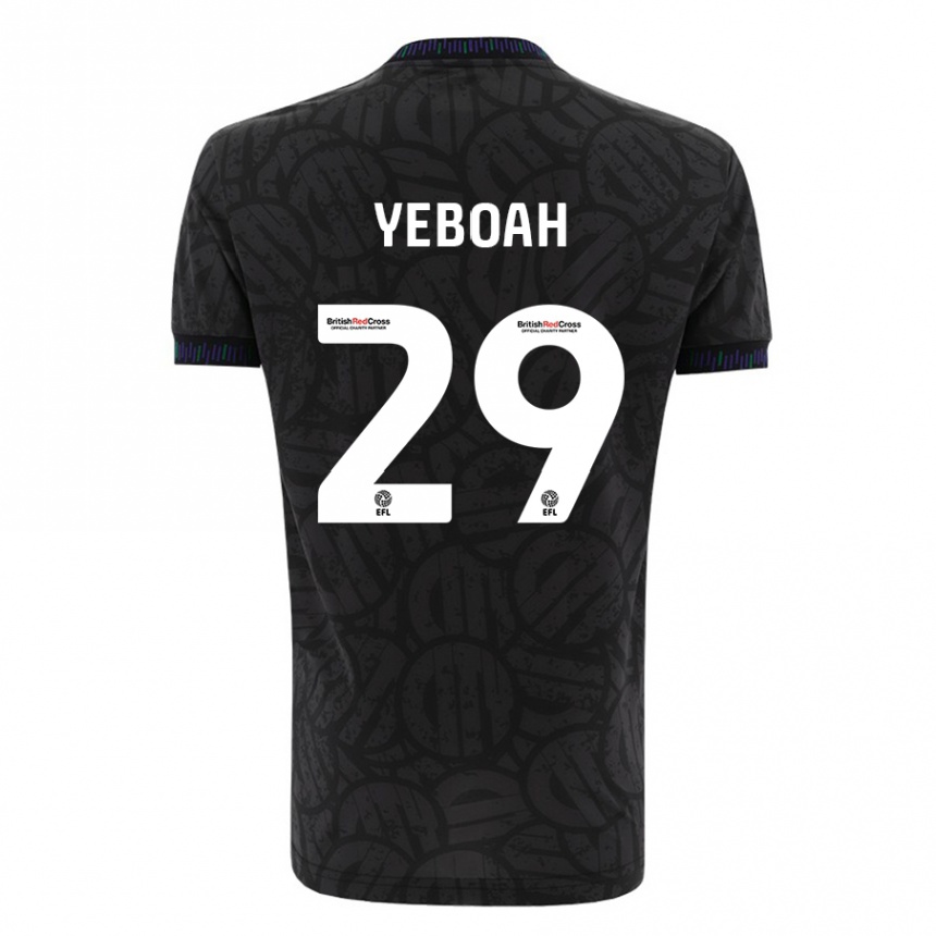 Men Football Ephraim Yeboah #29 Black Away Jersey 2023/24 T-Shirt Canada