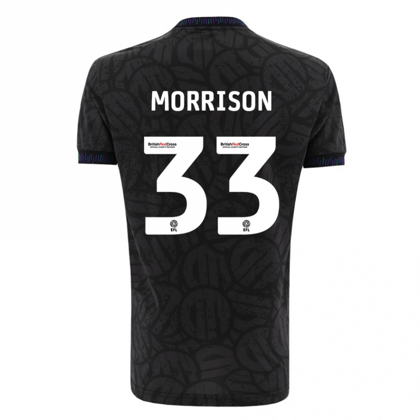 Men Football Elijah Morrison #33 Black Away Jersey 2023/24 T-Shirt Canada