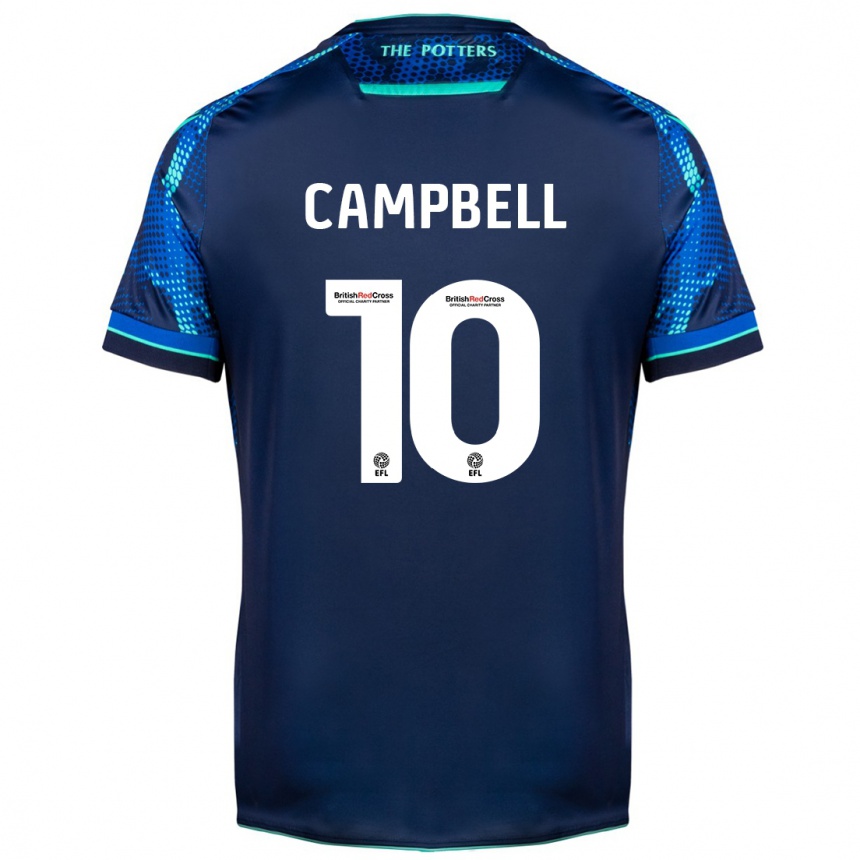 Men Football Tyrese Campbell #10 Navy Away Jersey 2023/24 T-Shirt Canada