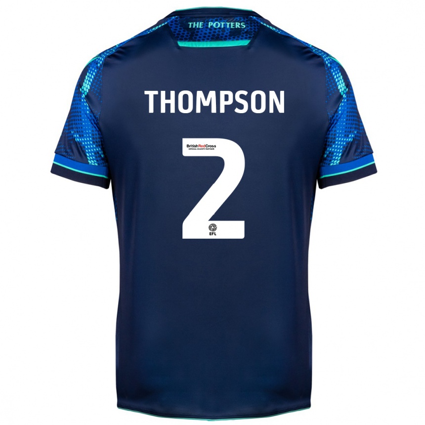 Men Football Sophie Thompson #2 Navy Away Jersey 2023/24 T-Shirt Canada