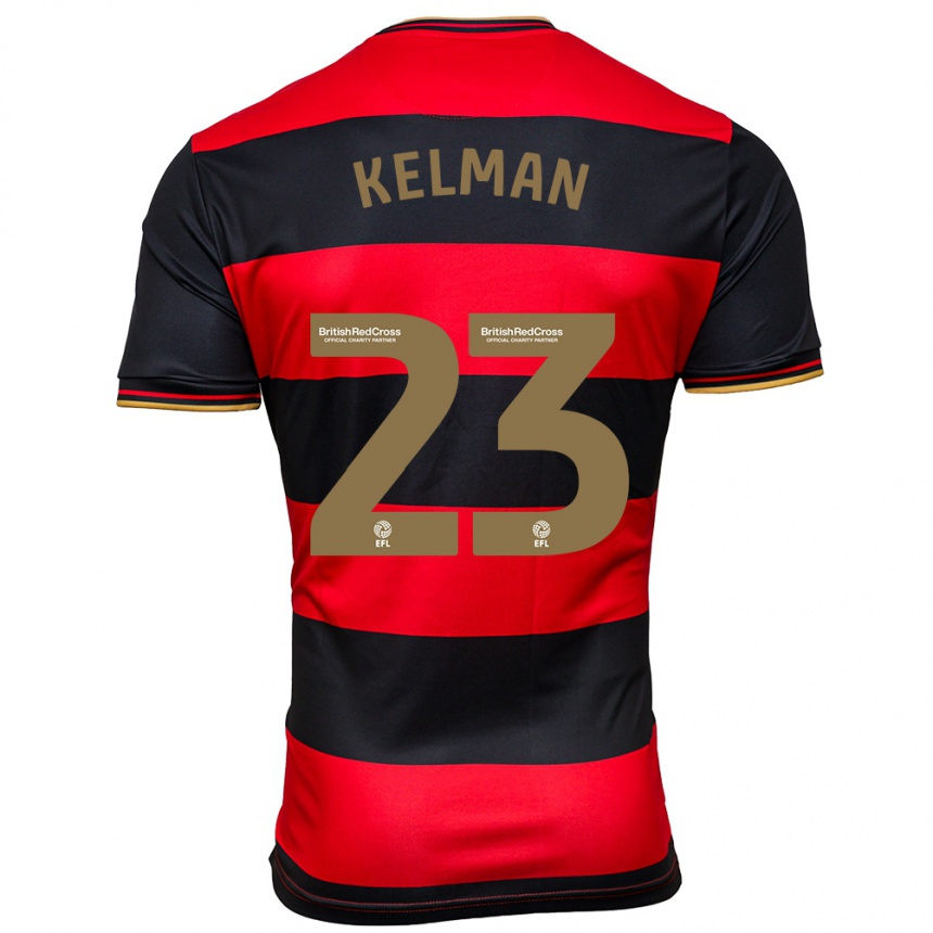 Homme Football Maillot Charlie Kelman #23 Noir Rouge Tenues Extérieur 2023/24 Canada