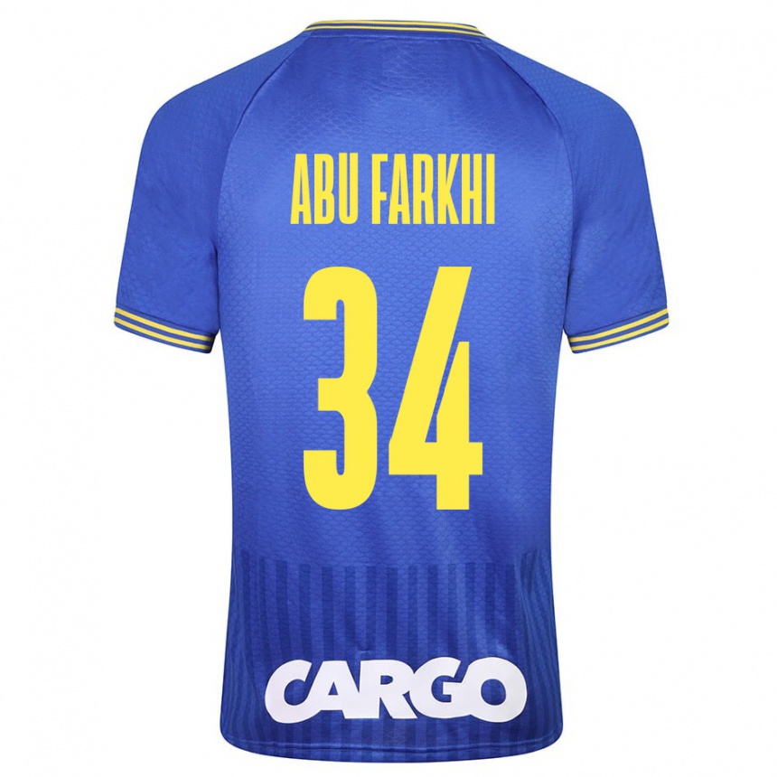 Men Football Sayed Abu Farkhi #34 Blue Away Jersey 2023/24 T-Shirt Canada