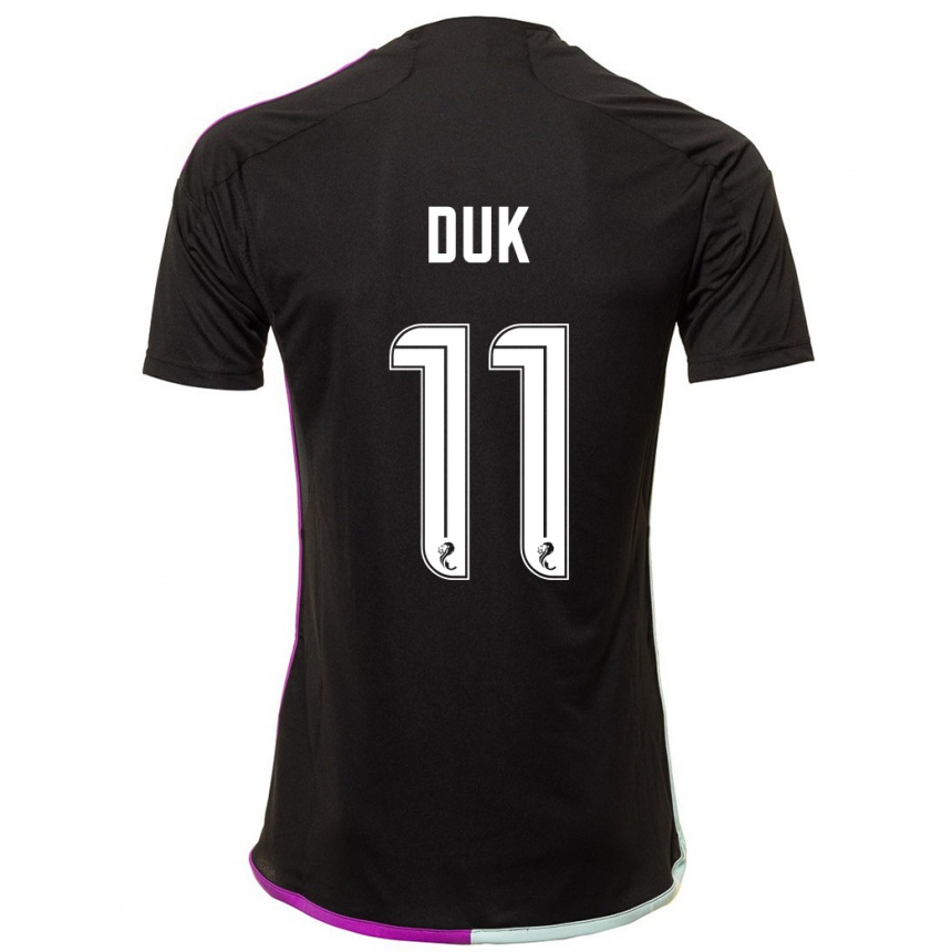 Homme Football Maillot Duk #11 Noir Tenues Extérieur 2023/24 Canada