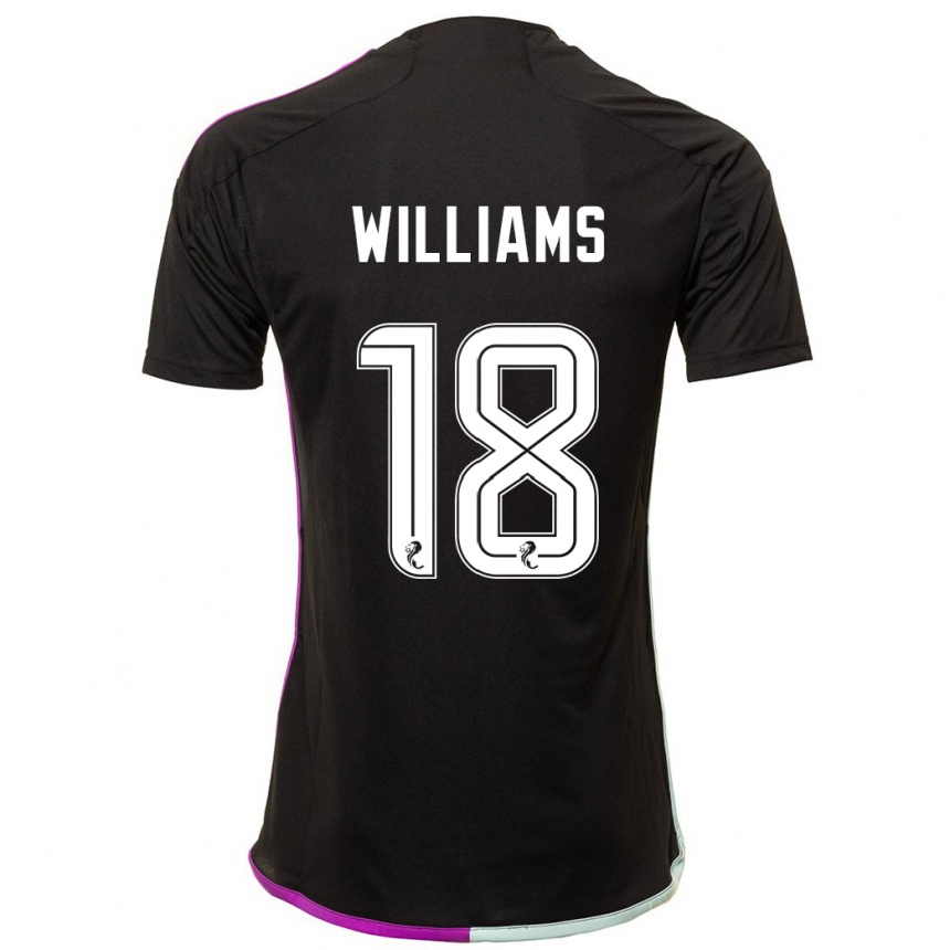 Men Football Rhys Williams #18 Black Away Jersey 2023/24 T-Shirt Canada