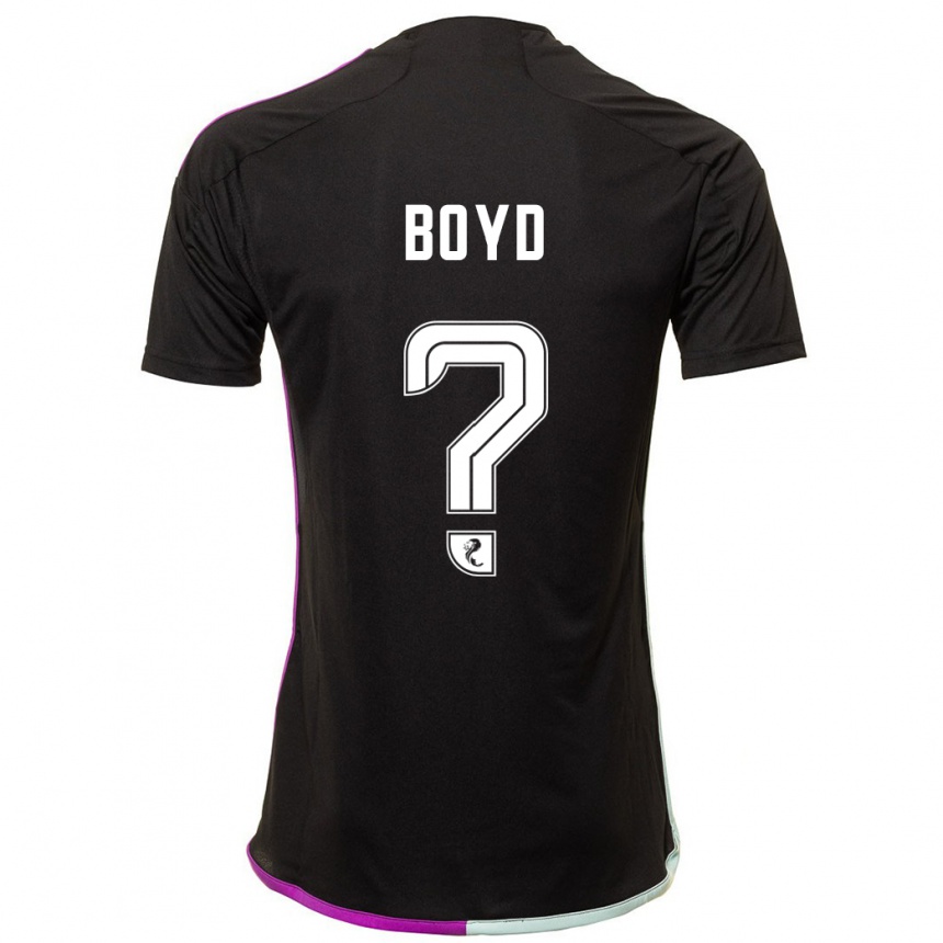 Men Football Fletcher Boyd #0 Black Away Jersey 2023/24 T-Shirt Canada