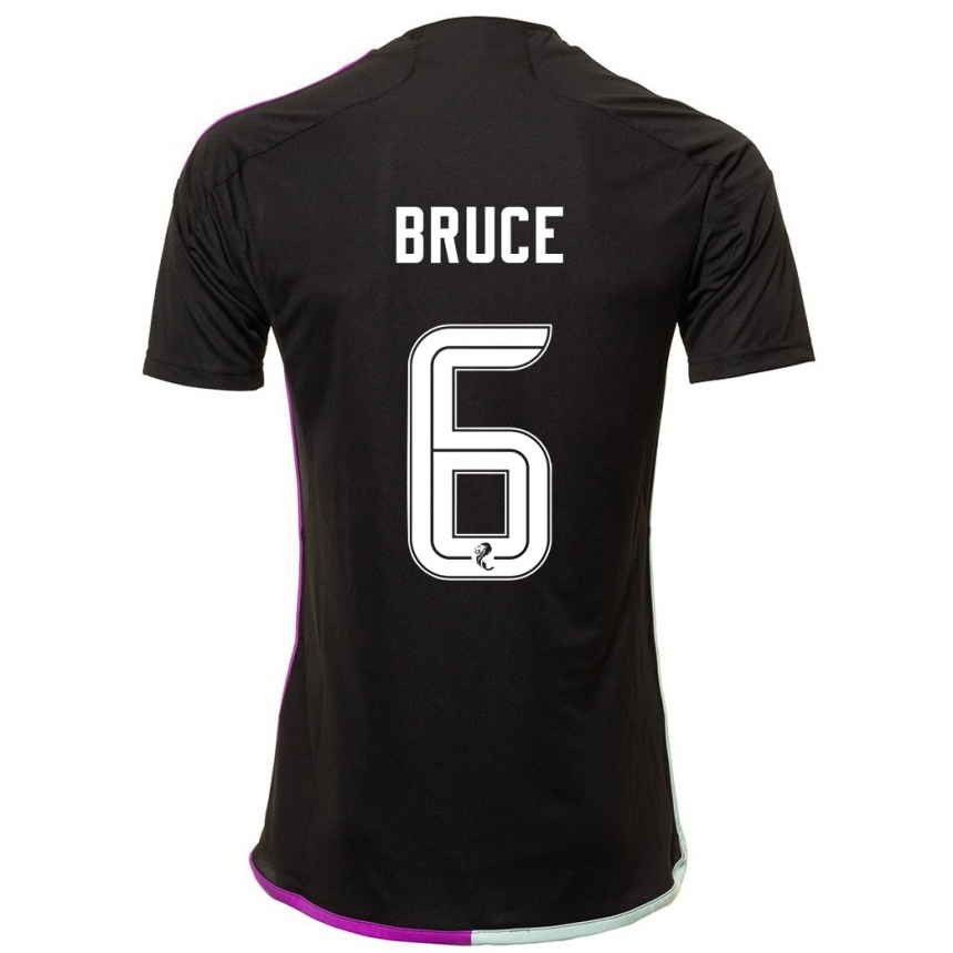 Men Football Natasha Bruce #6 Black Away Jersey 2023/24 T-Shirt Canada