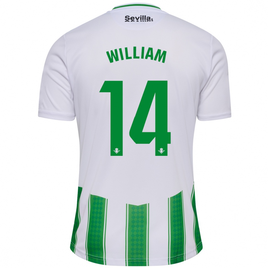 Femme Football Maillot William Carvalho #14 Blanc Tenues Domicile 2023/24 Canada