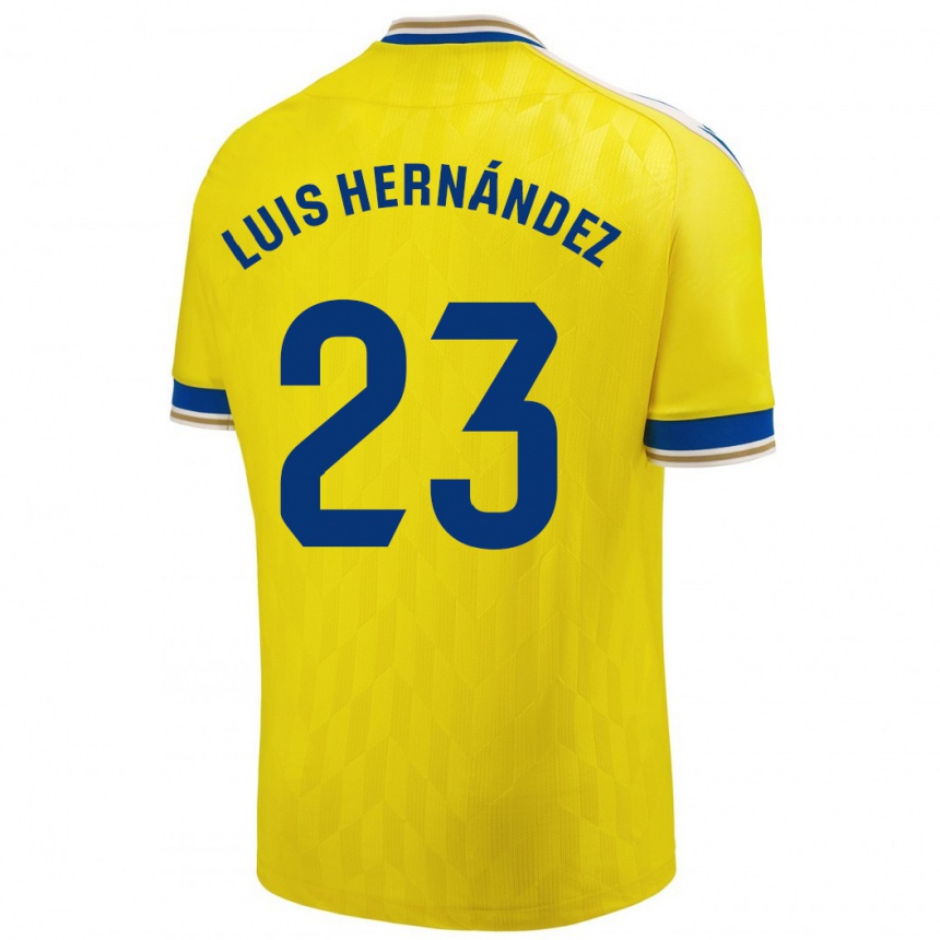 Women Football Luis Hernández #23 Yellow Home Jersey 2023/24 T-Shirt Canada