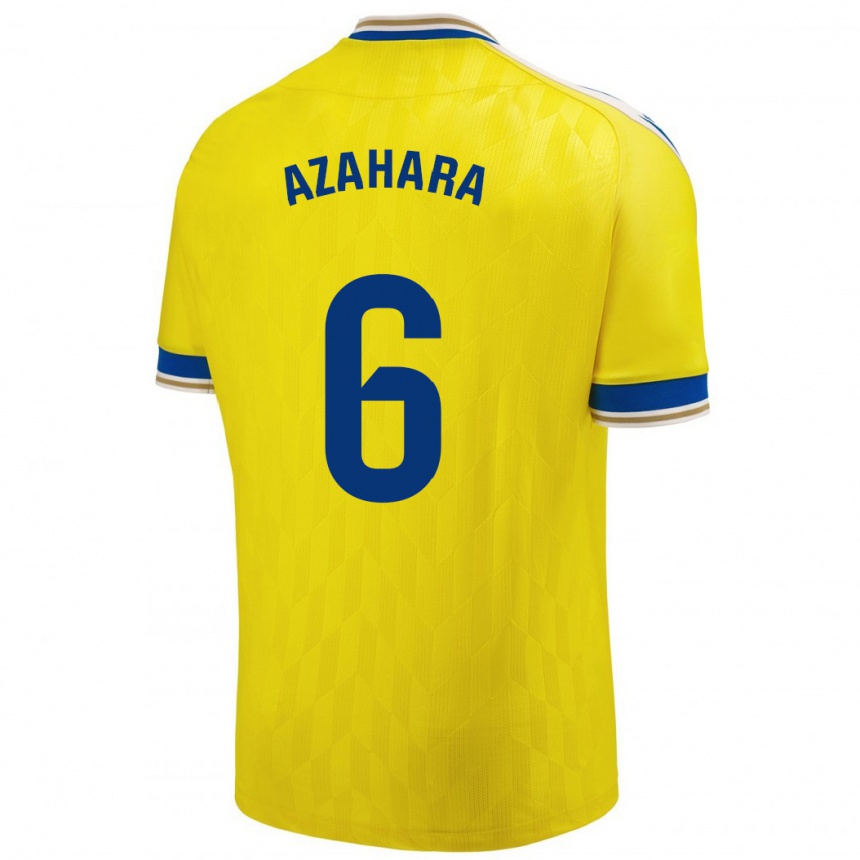 Women Football Azahara #6 Yellow Home Jersey 2023/24 T-Shirt Canada