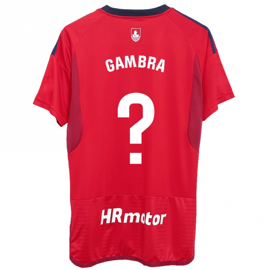 Women Football Javi Gambra #0 Red Home Jersey 2023/24 T-Shirt Canada