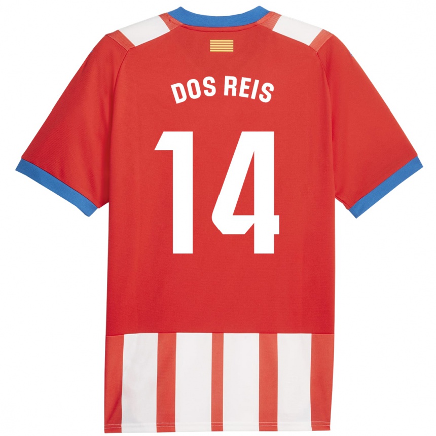 Women Football Leo Dos Reis #14 Red White Home Jersey 2023/24 T-Shirt Canada