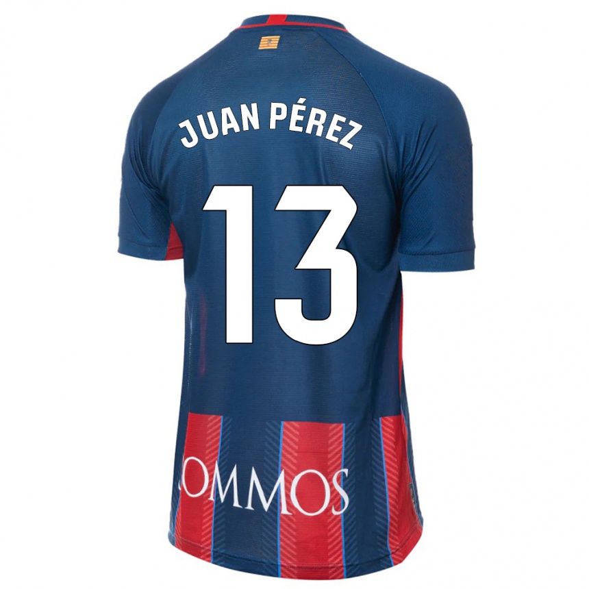 Women Football Juan Pérez #13 Navy Home Jersey 2023/24 T-Shirt Canada