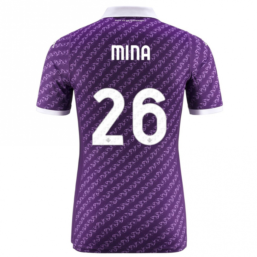 Women Football Yerry Mina #26 Violet Home Jersey 2023/24 T-Shirt Canada