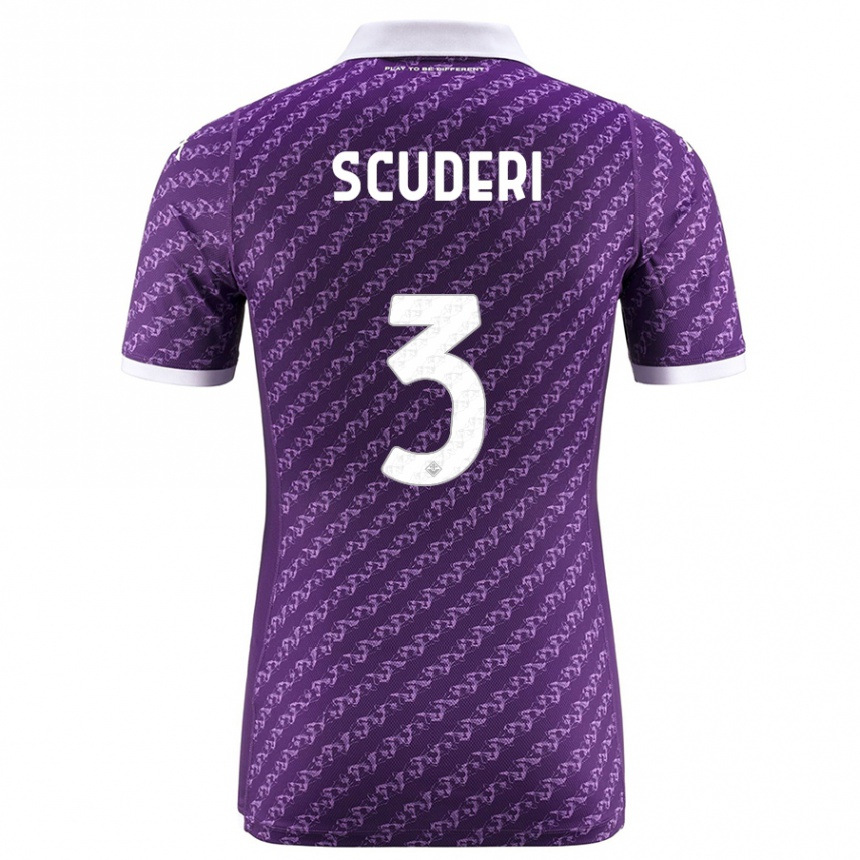 Women Football Giulio Scuderi #3 Violet Home Jersey 2023/24 T-Shirt Canada