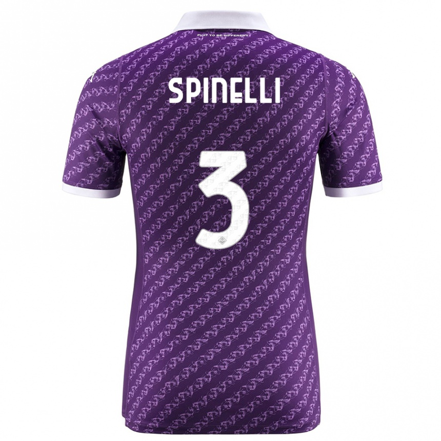 Women Football Giorgia Spinelli #3 Violet Home Jersey 2023/24 T-Shirt Canada