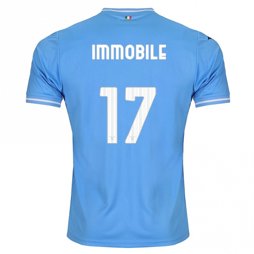 Femme Football Maillot Ciro Immobile #17 Bleu Tenues Domicile 2023/24 Canada