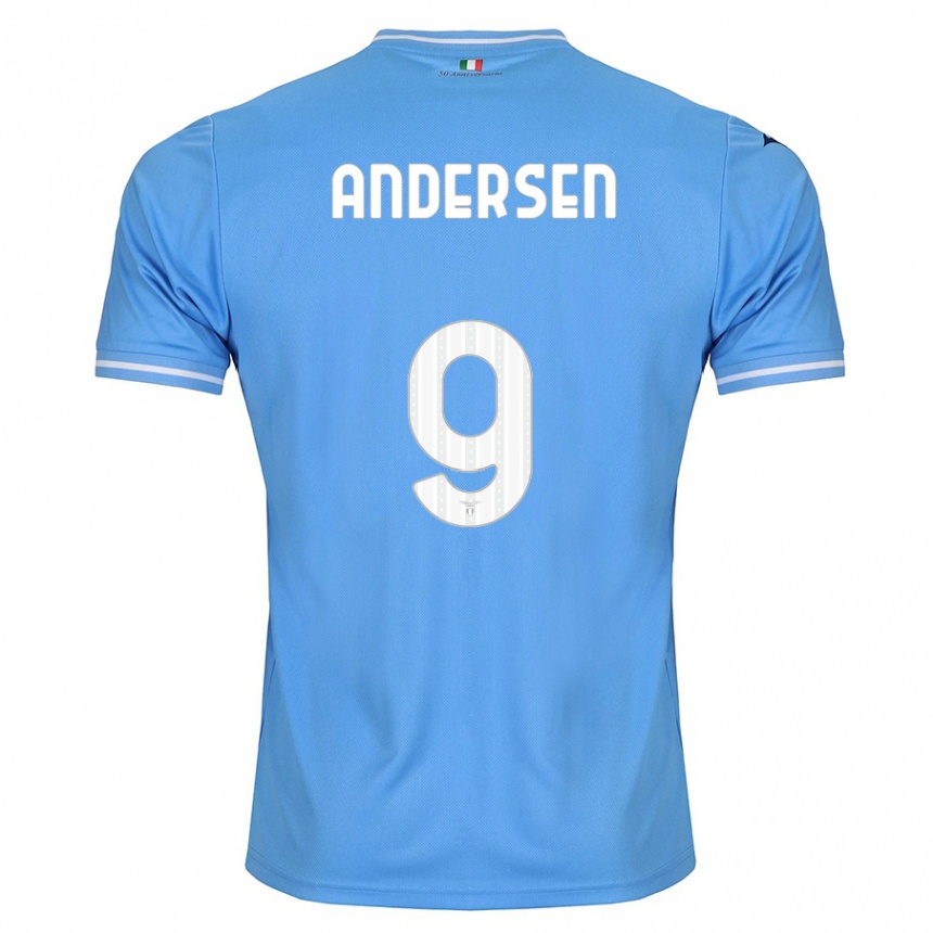 Women Football Signe Holt Andersen #9 Blue Home Jersey 2023/24 T-Shirt Canada