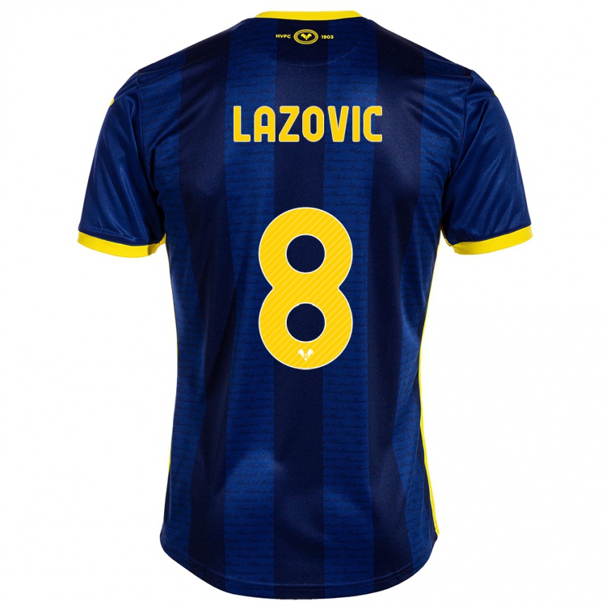 Women Football Darko Lazović #8 Navy Home Jersey 2023/24 T-Shirt Canada