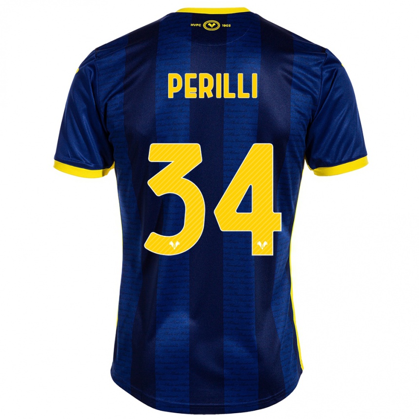 Femme Football Maillot Simone Perilli #34 Marin Tenues Domicile 2023/24 Canada