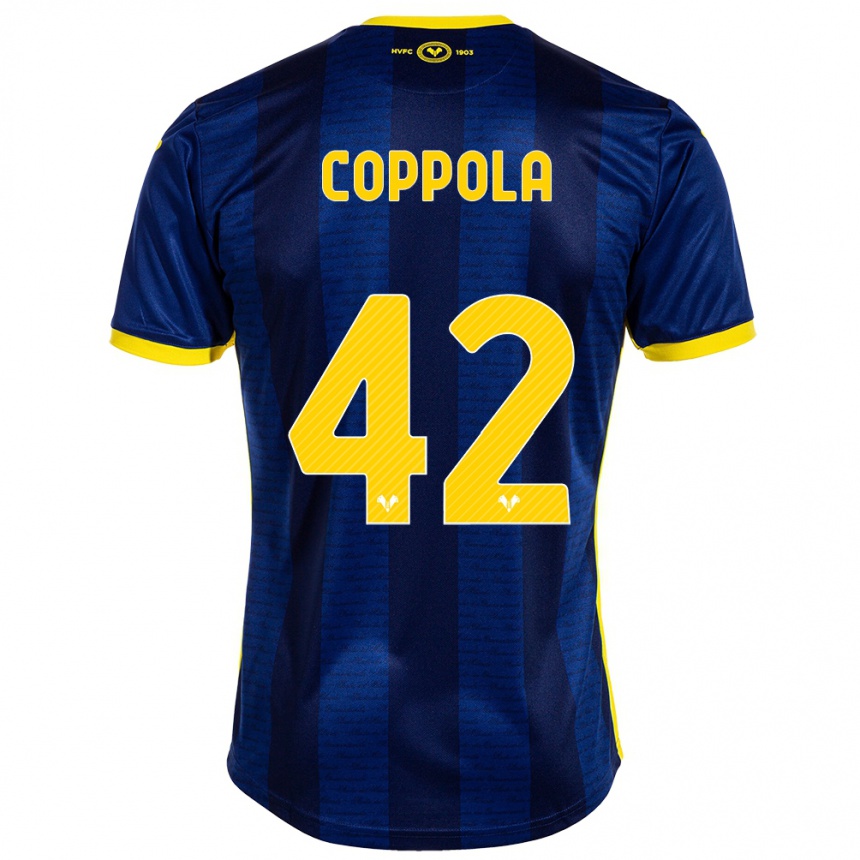 Women Football Diego Coppola #42 Navy Home Jersey 2023/24 T-Shirt Canada