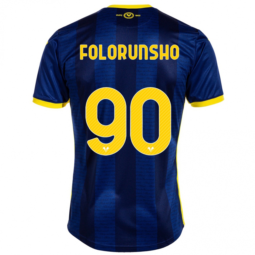 Women Football Michael Folorunsho #90 Navy Home Jersey 2023/24 T-Shirt Canada