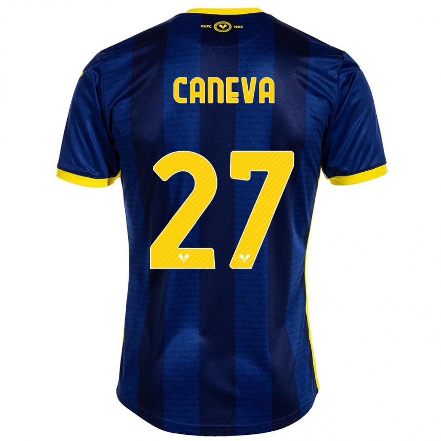 Women Football Elia Caneva #27 Navy Home Jersey 2023/24 T-Shirt Canada