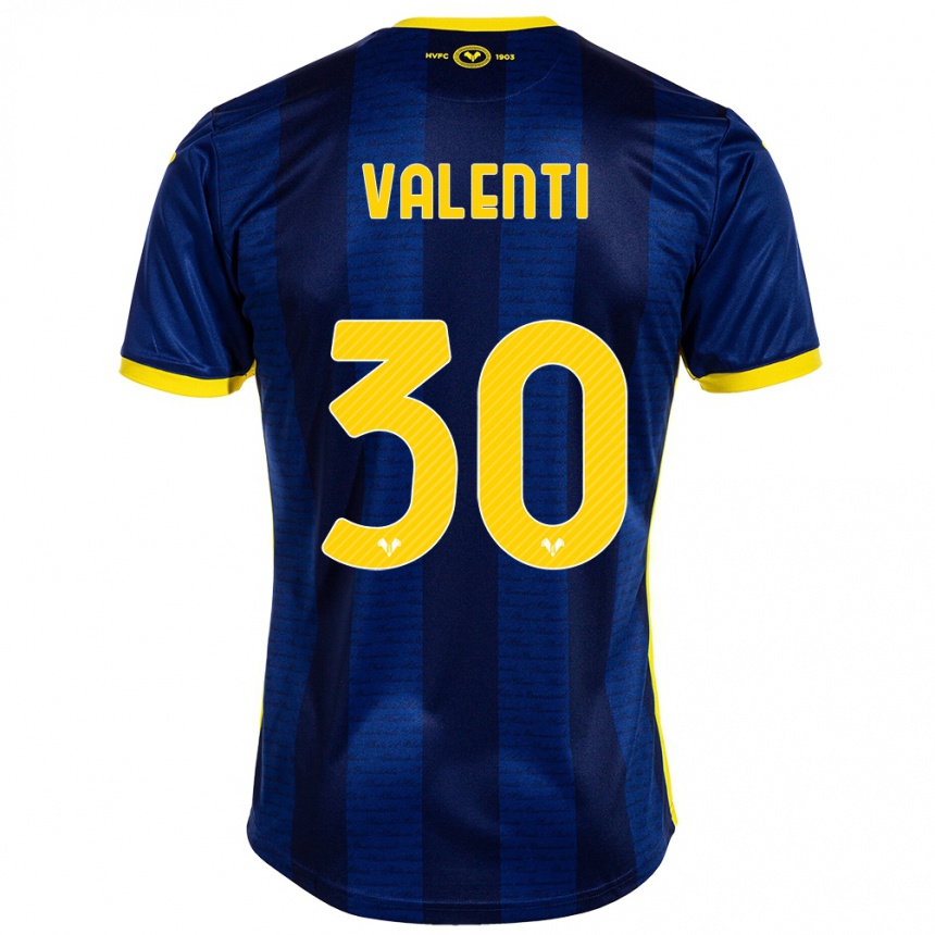 Women Football Francesco Valenti #30 Navy Home Jersey 2023/24 T-Shirt Canada